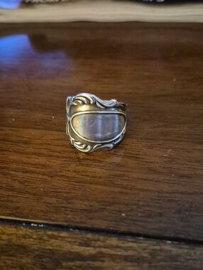 Vintage-Inspired Silver Tone Spoon Ring - Women's Jewelry